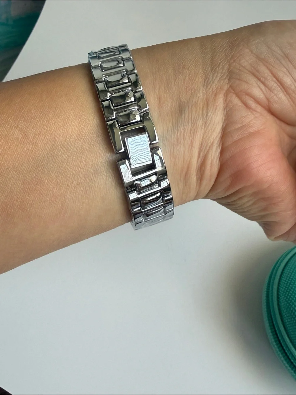 Invicta Wildflower Silver Watch with Teal Turquoise Dial